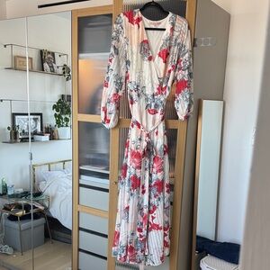 Hutch Maxi Dress in Cream and Blush Pink